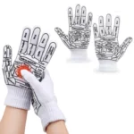 English Hand Massage Gloves Acupuncture Point Palm Reflex Zone Meridian Physical Therapy Gloves - Image 2