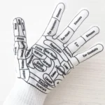 English Hand Massage Gloves Acupuncture Point Palm Reflex Zone Meridian Physical Therapy Gloves - Image 4