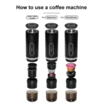 3 In 1 Automatic Wireless Italian Capsule Coffee Machine Portable Rechargeable Heating Coffee Maker - Image 6