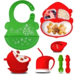 7-in-1 Silicone Children Tableware Set Christmas Gift - Image 2