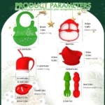 7-in-1 Silicone Children Tableware Set Christmas Gift - Image 3