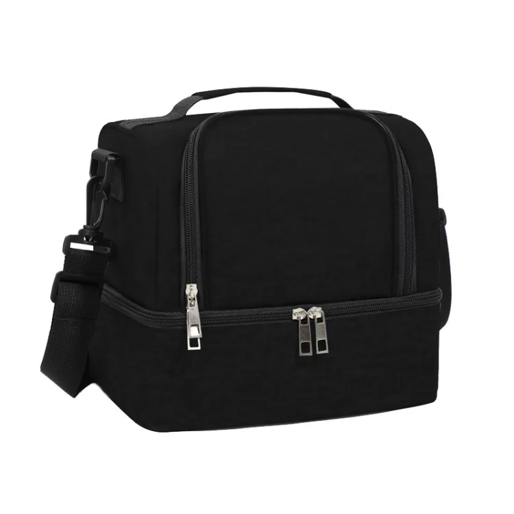 TBD0605326001A.webp Double-Layer Outdoor Fresh Cooler Bag Mommy Bottle Bag Portable Lunch Insulated Bag - Image 1