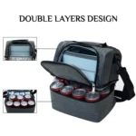 Double-Layer Outdoor Fresh Cooler Bag Mommy Bottle Bag Portable Lunch Insulated Bag - Image 5