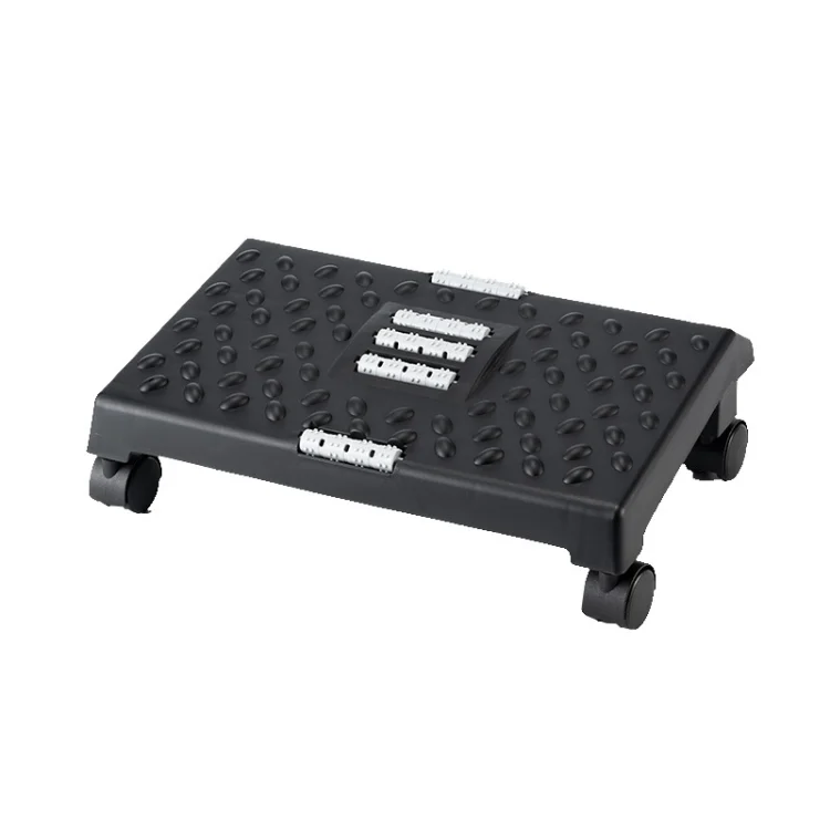Massage Footrest Foot Rest for Under Desk with 360 Degree Swivel Casters