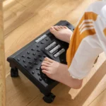 Massage Footrest Foot Rest for Under Desk with 360 Degree Swivel Casters - Image 2