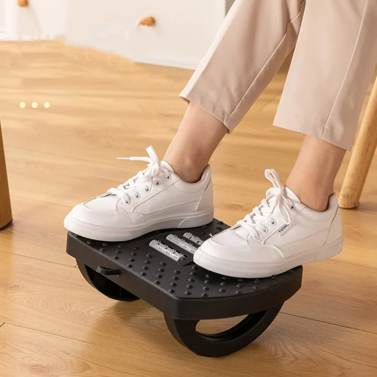 Mini Semicircular 180 Degree Swing Footstool Massage Footrest With Handle