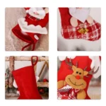 House-shaped Christmas Stockings Gift bag Christmas Eve Decoration Candy Stockings - Image 3