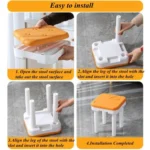 Detachable Children Small Stool Non-slip Low Chair Shoe Changing Stool - Image 7