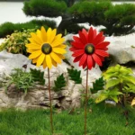 Outdoor Lawn Garden Landscape Arrangement Decorative Iron Flower Inserts - Image 2