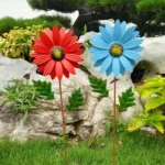 Outdoor Lawn Garden Landscape Arrangement Decorative Iron Flower Inserts - Image 4