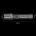 White Laser Wick LCD Digital Display Strong Light Rechargeable Portable LED Flashlight - Image 12