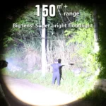 White Laser Wick LCD Digital Display Strong Light Rechargeable Portable LED Flashlight - Image 5