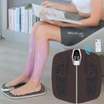 EMS Foot Massager Pad Foldable Pulse Foot Massage Mat Microcurrent Foot Physical Therapy With RC - Image 2