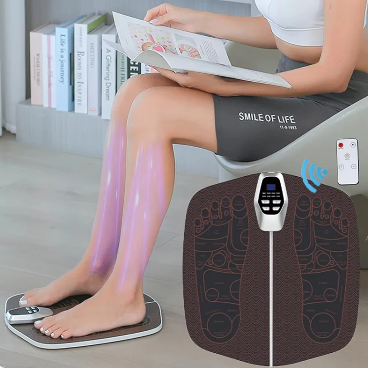 TBD06053388_B1.webp EMS Foot Massager Pad Foldable Pulse Foot Massage Mat Microcurrent Foot Physical Therapy With RC - Image 2