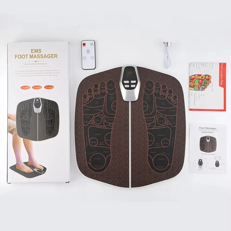 TBD06053388_B12.webp EMS Foot Massager Pad Foldable Pulse Foot Massage Mat Microcurrent Foot Physical Therapy With RC - Image 13