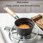 Mini Hot Oil Skillet Wooden Handle Cast Iron Pot Household Omelette Pan - Image 3