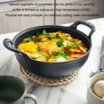 Cast Iron Frying Pan Stewpot Universal Uncoated Non-Stick Casserole - Image 8