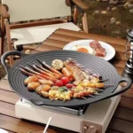 Cast Iron Threaded Grill Pan Outdoor Non-Stick Frying Pan Uncoated Teppanyaki Pot - Image 7