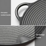 Cast Iron Threaded Grill Pan Outdoor Non-Stick Frying Pan Uncoated Teppanyaki Pot - Image 9