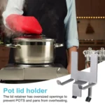 Household Stainless Steel Pot Lid Keeper With Silicone Gasket Kitchen Lid Holder - Image 4