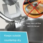 Household Stainless Steel Pot Lid Keeper With Silicone Gasket Kitchen Lid Holder - Image 5