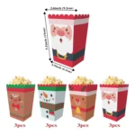 Christmas Theme Popcorn Box Snack Packaging Bucket Snack Candy Box - Image 3