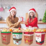 Christmas Theme Popcorn Box Snack Packaging Bucket Snack Candy Box - Image 6