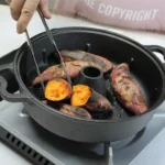 Cast Iron Sukiyaki Pot Roast Sweet Potato Pot Round Barbecue Grill Pan With Lid Turkey Roasting Pan - Image 2