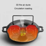 Cast Iron Sukiyaki Pot Roast Sweet Potato Pot Round Barbecue Grill Pan With Lid Turkey Roasting Pan - Image 5