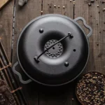 Cast Iron Sukiyaki Pot Roast Sweet Potato Pot Round Barbecue Grill Pan With Lid Turkey Roasting Pan - Image 7