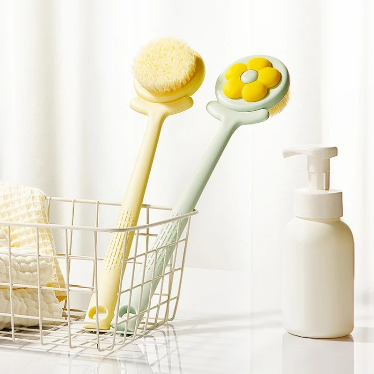 TBD06053454_B1.webp Household Bathroom Long Handle Soft Bristle Flower Shower Brush - Image 2