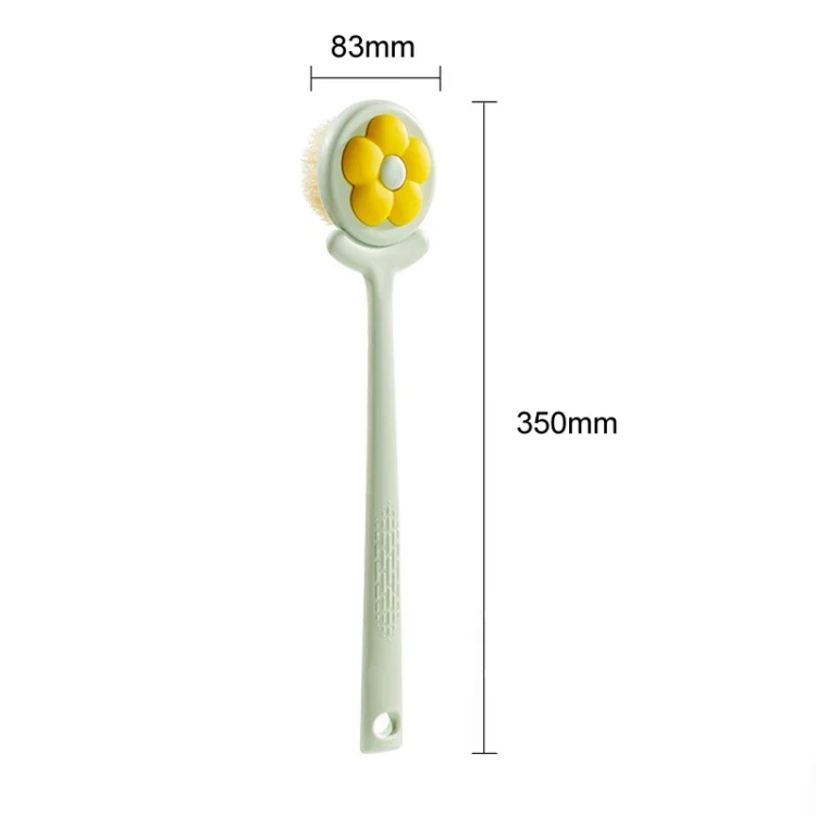 TBD06053454_B2.webp Household Bathroom Long Handle Soft Bristle Flower Shower Brush - Image 3