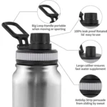 304 Stainless Steel Insulated Water Cup Handheld Large Capacity Outdoor Sports Kettle Vacuum Water Bottle - Image 6