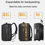 WEIXIER B724 Business Large Capacity Double-Shoulder Commuter Computer Bag Expandable Travel Backpack - Image 9