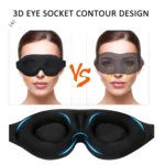 4 In 1 3D Sleep Eye Mask Memory Foam Non-pressure Shading Sleeping Blindfold - Image 4