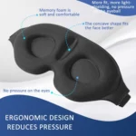4 In 1 3D Sleep Eye Mask Memory Foam Non-pressure Shading Sleeping Blindfold - Image 5