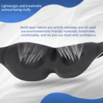 4 In 1 3D Sleep Eye Mask Memory Foam Non-pressure Shading Sleeping Blindfold - Image 6