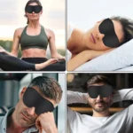 4 In 1 3D Sleep Eye Mask Memory Foam Non-pressure Shading Sleeping Blindfold - Image 10