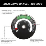 Magnetic Fireplace Thermometer Temperature Monitor - Image 4