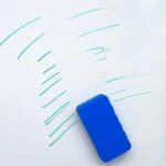 2pcs /Pack Magnetic EVA Felt Cloth Whiteboard Eraser Rectangular Wave Edge Blackboard Eraser 10.2x5.5x2cm - Image 2