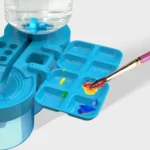Painting Brush Washer with Drain Cleaner and Holder, 8 Palette Wells - Image 5