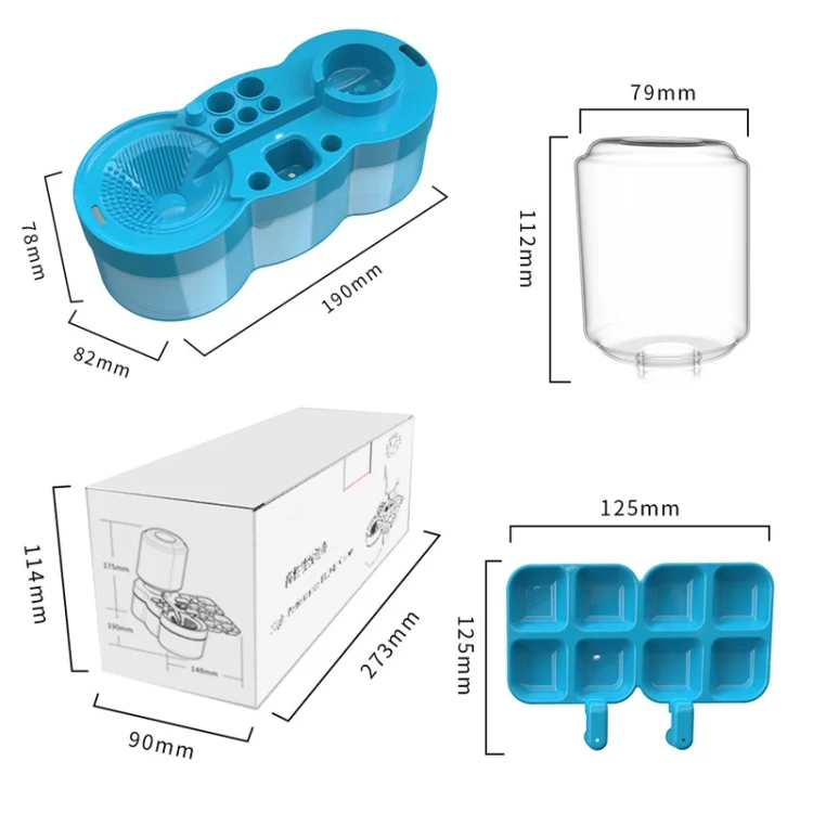 TBD06053725_B9.webp Painting Brush Washer with Drain Cleaner and Holder, 8 Palette Wells - Image 10