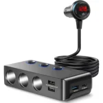 QC3.0/PD Fast Charging 7 In 1 Car Cigarette Lighter With Display