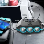 Car Cigarette Lighter One To Three With Switch Voltage Display - Image 4