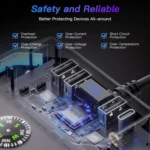 Car Cigarette Lighter One To Three With Switch Voltage Display - Image 8