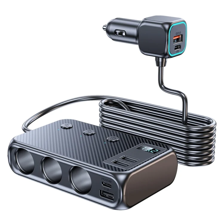 TBD06053827.webp C29 9 In 1 Car Cigarette Lighter Powerful Fast Charger With Voltage Display - Image 1