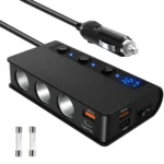 TR24 Car Cigarette Lighter One To Three With Switch 180W High Power Fast Charger