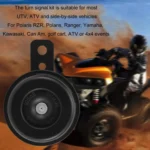 3 In 1 ATV Motorcycle Turn Signal LED Light Horn Kit - Image 8