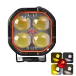 LED Motorcycle Spotlight With Red Devil Eye Spotlight High and Low Beam External Headlight