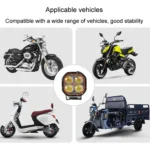 LED Motorcycle Spotlight With Red Devil Eye Spotlight High and Low Beam External Headlight - Image 6